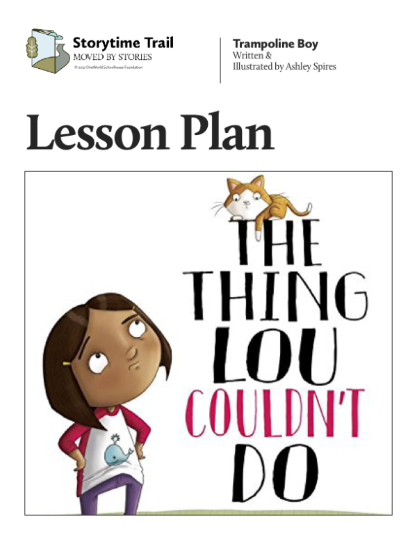 The Thing Lou Couldn’t Do lesson plan cover